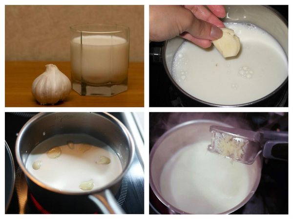 Приготовление чеснока с молоком от глистов