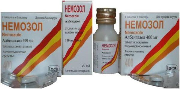 Немозол для лечения гельминтозов